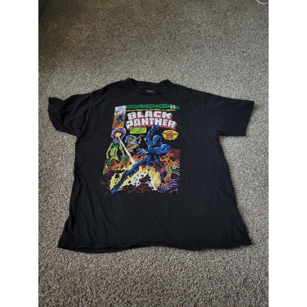 Marvel Mens Extra Large Black Panther Comic Book Graphic 2nd Issue Shirt - Picture 5 of 12